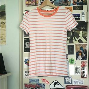 Orange and white striped shirt